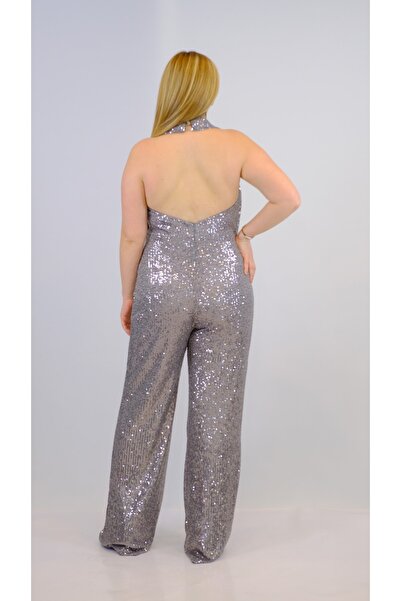 FQUEEN Boyundan Bağlamalı Payet Degaje Tulum