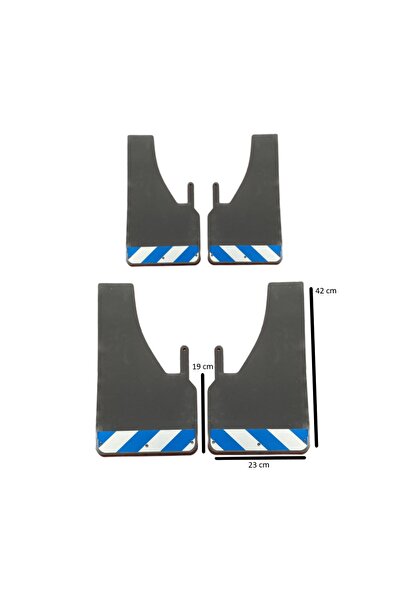 MKM Renault Trafic Fosforlu Mavi-beyaz Renkli 4'lü Paçalık Çamurluk Tozluk