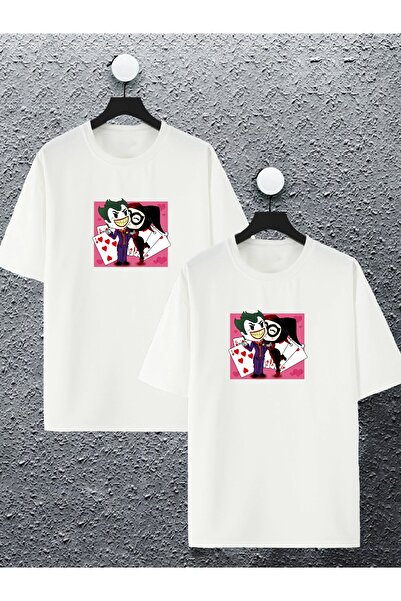 macklin Unisex Femei Bărbați Joker și Harley Quinn cu imprimeu Cuplu îndrăgos...