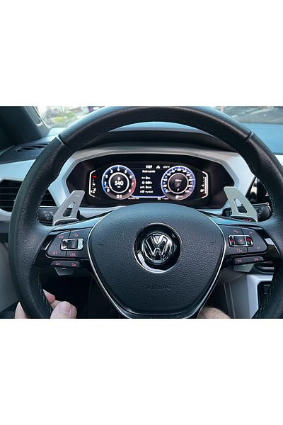 vagparts Golf Mk7 Silver F1 Shift Earbuds - Golf 7 F1 Steering Wheel Earbud Pedal