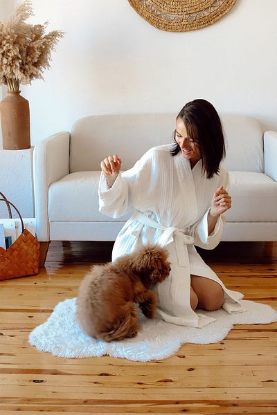 vivamaison Μπουρνούζι Kimono για ενήλικες, 100% βαμβάκι 4 στρώσεων Multi Muslin White