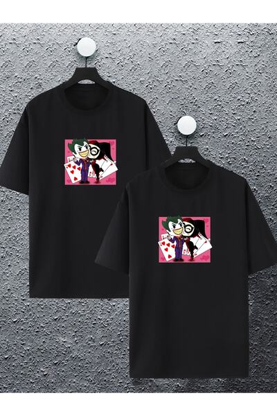 macklin Unisex Γυναικεία Ανδρικά μπλουζάκια Joker & Harley Quinn με τύπωμα Lo...