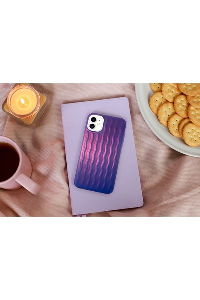 Miscase غطاء مموج بألوان قوس قزح ثلاثي الأبعاد متوافق مع هاتف Iphone 13 Pro Max
