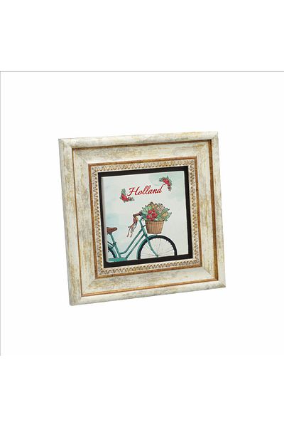 BAKSEPETE Masa din piatra naturala imprimata cu vizualizare a biscuitelor Holland 20cmx20cm Krg-031