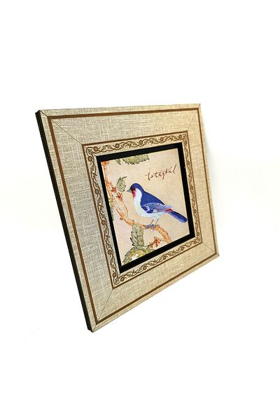 Sadrazam Tablou cu cadru MDF imprimat Istanbul Bird 20cmx20 Cm Krt-068