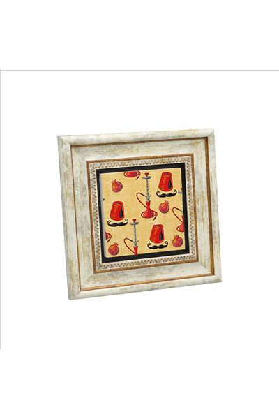 Sadrazam Simboluri turco-osmane Imprimat Tablou din piatră naturală 20cmx20cm Krt-061