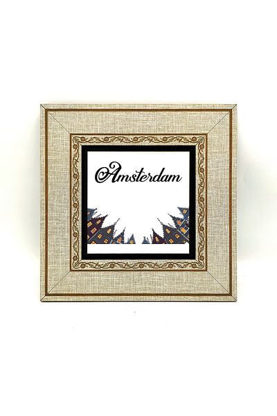 BAKSEPETE Εικόνα Amsterdam Πίνακας με σκελετό MDF 20cmx20 cm Krt-012