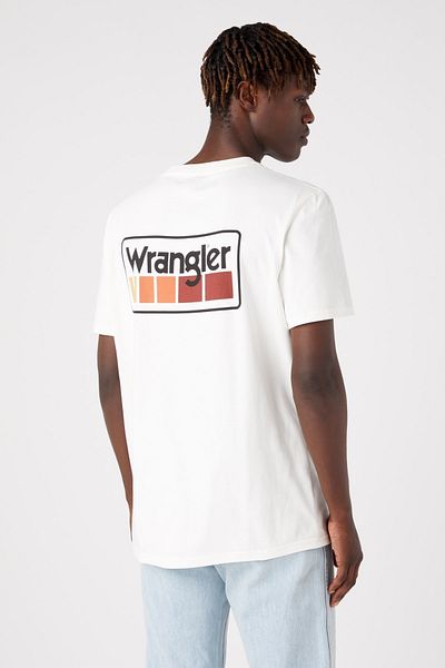 WRANGLER Regular Fit Normal Cut 100% Cotton Crew Neck White T-Shirt