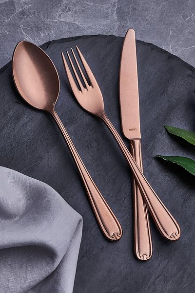 Narin Anatolia Series - Retro Copper - 18 Piece Cutlery Set