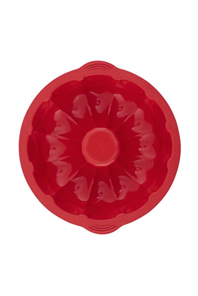 Silicolife Κόκκινη Στρογγυλή Φόρμα Κέικ Σιλικόνης 25 εκ. – Αντικολλητική Φόρμ...