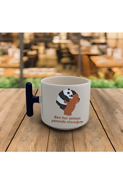 GünayStore I Will Always Be By Your Side Written Goody Bears Printed Latte & ...