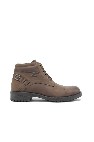 Fosco Fsc9536 Brown Men's Side Buckle Tied Zipper Boots