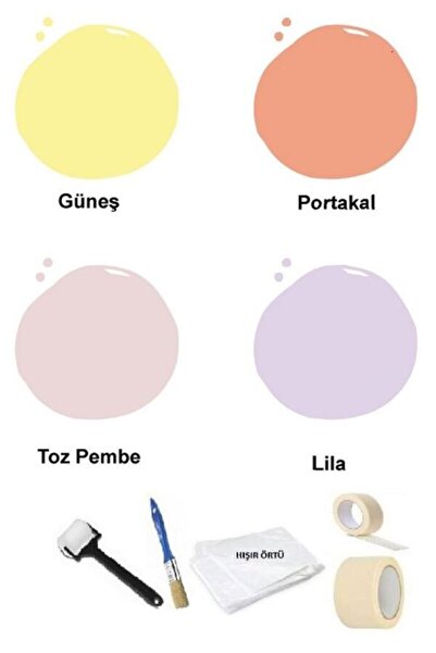 Sivar Geometrik Kağıt Bantlı Duvar Boyama Seti 7