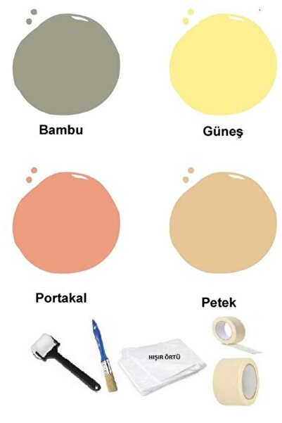 Sivar Geometrik Kağıt Bantlı Duvar Boyama Seti 6