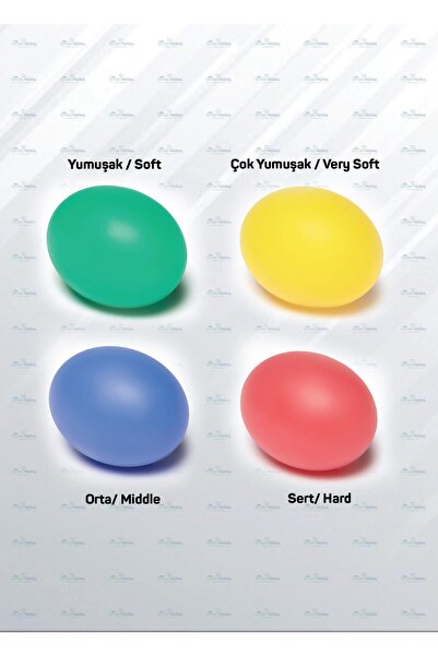 ermöztürk medikal Fizik Tedavi El Çalıştırma Güçlendirme Egzersiz Topu 4'lü