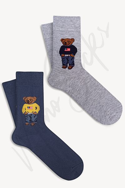 Mono Socks 4 részes mackó zokni