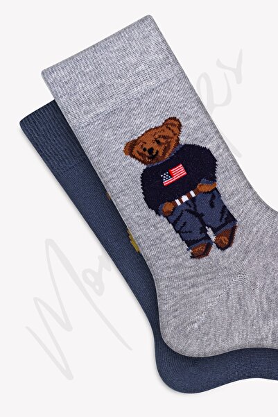 Mono Socks 2 Лі Тедді Ведмедик Тедді Ведмедик з візерунком Корап