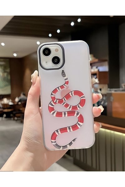 KILIF HOUSE iPhone 14 Pro Compatible Snake Hologram Case