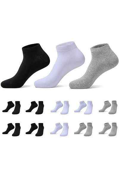 SuFd E Ticaret 3 Pairs of Booties Socks 80% Cotton