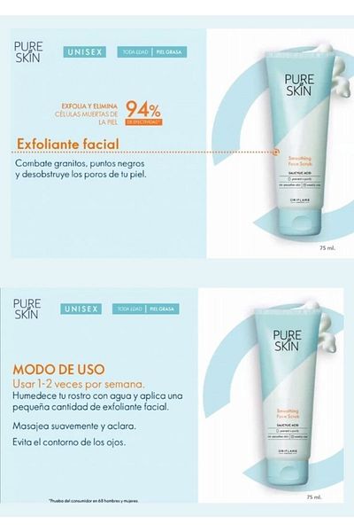 Oriflame Pure Skin Smoothing Face Scrub 75ml, 41675 Pieces