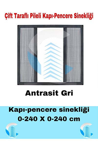 ÇAĞLAYAN İNŞAAT Pileli Plise Sürgülü Akordiyon Katlanır Double-çift Kanat Pencere-kapı Sinekliği
