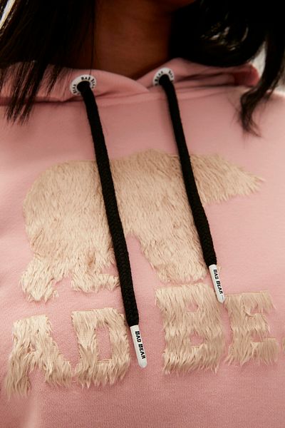 Bad Bear Frost Hoodie Powder Pink 3D Printed Hooded Women's Sweatshirt