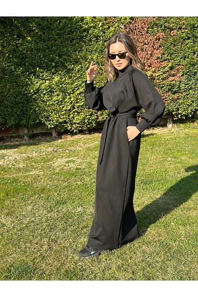 two in sis Scuba Long Stand γιακά Φόρεμα Scuba Long Dress Hijab Φόρεμα Scuba Stand γιακά Φόρεμα με τσέπες