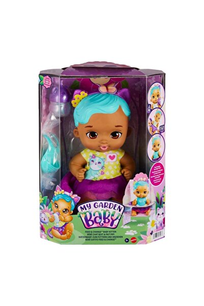 mattel Yavru Kedi Bebeğimin Bakım Zamanı Mavi Saçlı Bebek My Garden Baby Hhl22