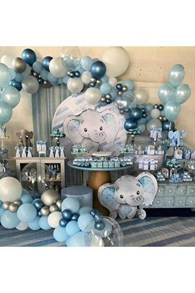 BEST PARTİ DOĞUM GÜNÜ PARTİ SÜSLERİ Elephant Concept Balloon Chain 100 Pieces...