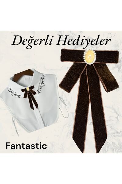 AGH Değerli Hediyeler Fantastic Taşlı Broş Kadın Yaka Aksesuarı Yaka Kurdela ...