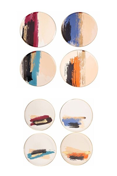 Porland Dash Servis Ve Pasta Takımı Karma 8 Parça