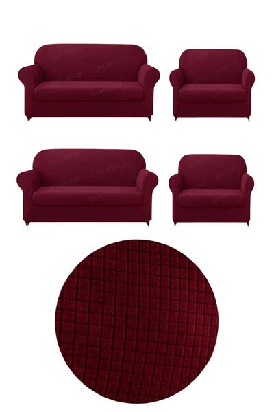 BASHTUGH TİCARET Țesătură elastică din lycra cu model Pitikar pentru scaun, c...