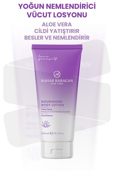 Bahar Babacan Aloe Vera 200ml - Nourishing, Refreshing and Anti-Skin Loss Body Lotion