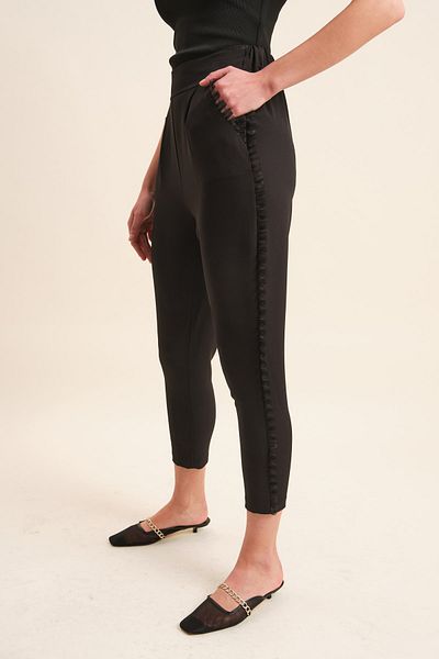 VERDA Ruffle Trim Trousers