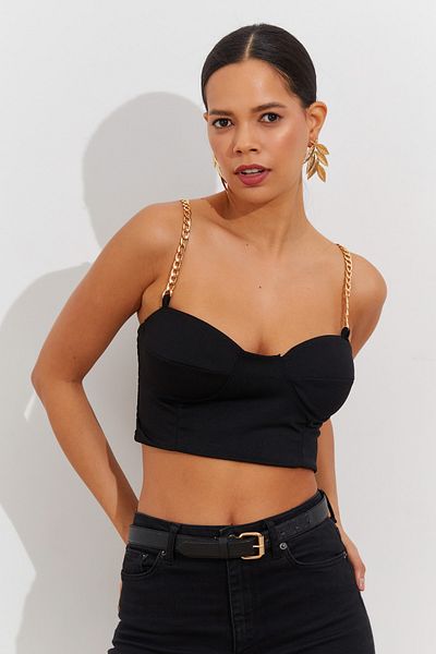 Cool & Sexy Bustier - Schwarz - Unifarben