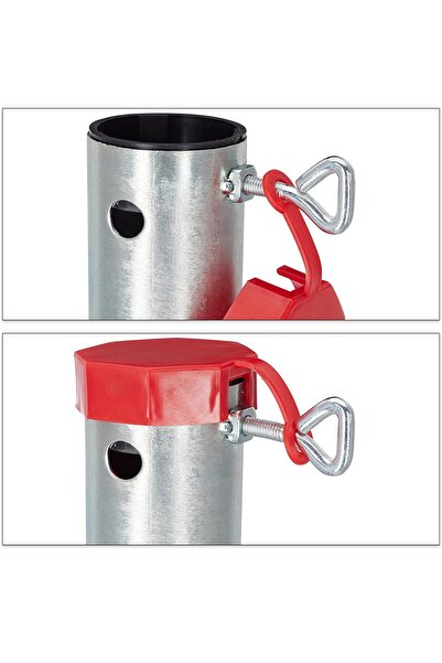 Binbirreyon Çelik Şemsiye Kazığı Burgulu Kazık Şemsiye Ayağı 56cm Kazık 26-68mm Çap Uyumlu Aa353