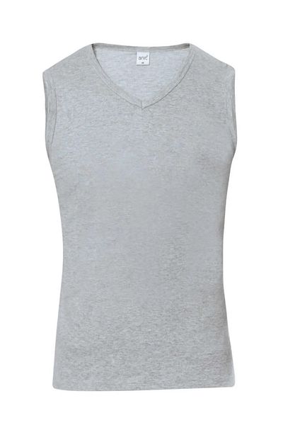 Anıt Ανδρικό εσώρουχο 10 τεμαχίων Rib Neck Zero Sleeve 100% βαμβάκι