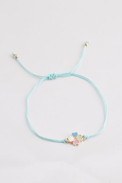 Sortie Aksesuar Clover Figured Height Adjustable Rope Bracelet 015