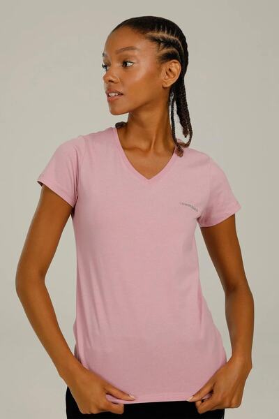 lumberjack W-ct126 Bsc Vneck Tsh 3fx Kadın Tişört - 101349488