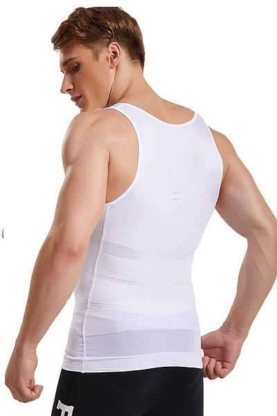 TangModa Men's Corset Athlete White Waist Corset Size 2 Slimming Upright Posture Assistant Recovery Corset Athlete
