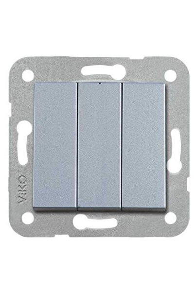 VİKO 92605068 زر التبديل الثلاثي الفضي Novella/trenda (باستثناء الآلية)