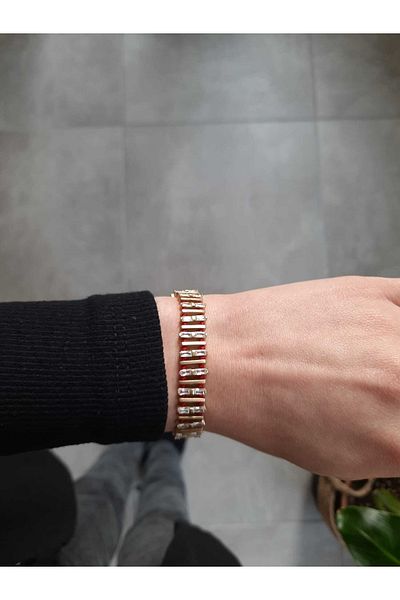Juju Bronze Crystal Ladder Bracelet
