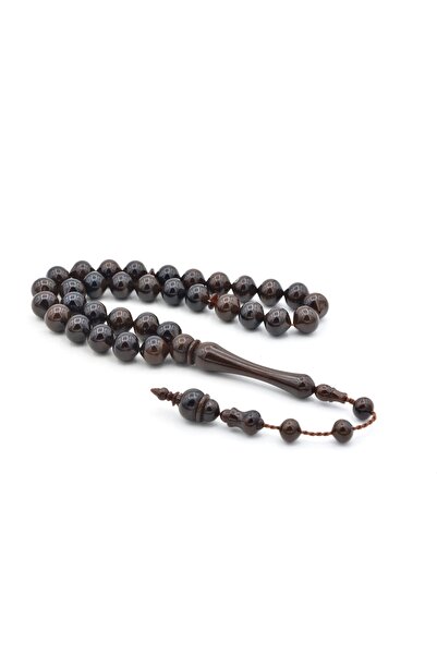 Murty99 Mărgele de rugăciune din sticlă de avion maro închis cu sistem Master...