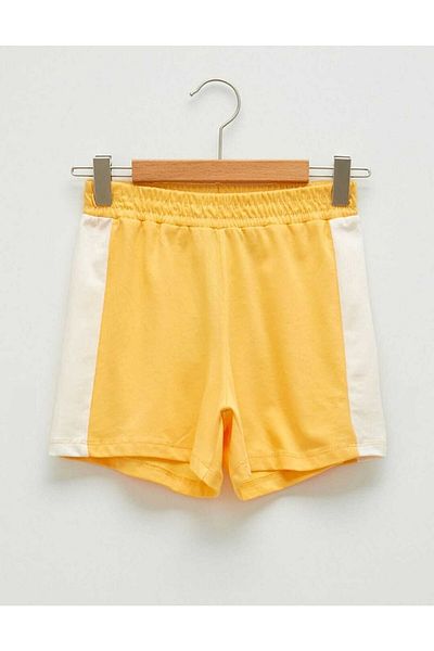 LC Waikiki Basic Children's Shorts with Elastic Waist Yellow