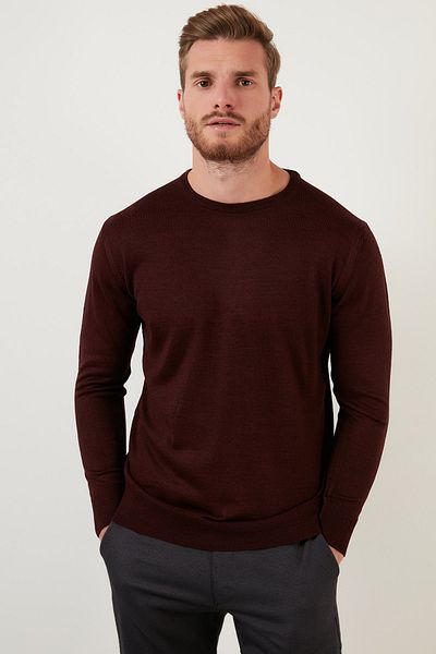 Buratti Wool Slim Fit Crew Neck Knitwear Sweater Men's Sweater 518bisiklet