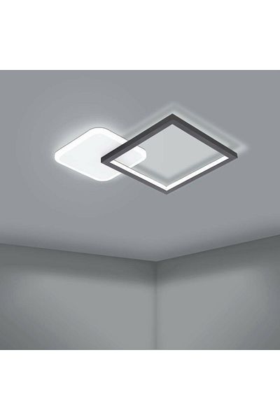 Eglo 900422   Gafares Black White Aluminum Steel Led Ceiling Lamp - Ip20 Max: 15W