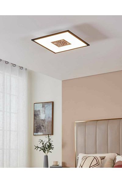 Eglo 900559   - "Marmorata" Black White Aluminum Steel Led Ceiling Lamp Ip20 Max: 19
