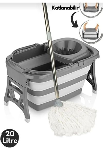 Lonavizyon Foldable Cleaning Bucket Mop Mop 20 lt