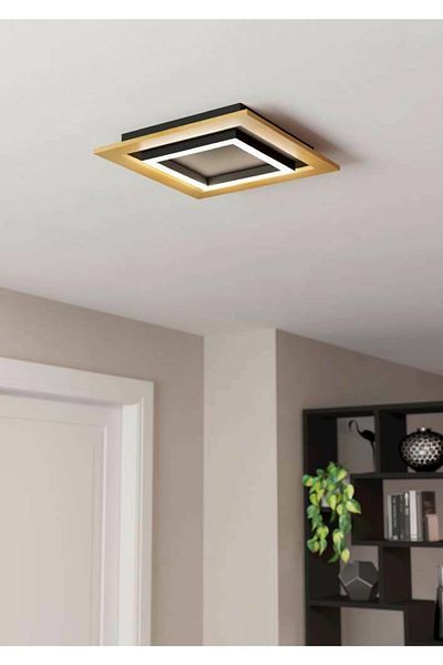 Eglo 900603   Steel and Wood Led Ceiling Lamp to Black and Brown Tırrenara - Ip20 Max: 4