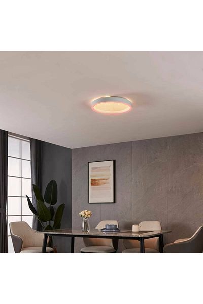 Eglo 900408   Indoor " Montemorelos-Z " White Color Aluminum Led Ceiling Lamp Ip20 Max: 17.8W Diameter: